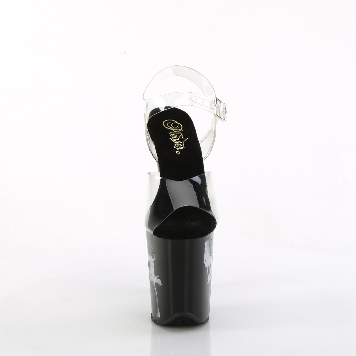FLAMINGO-808NLDG 8" Heel, 4" PF LED Illuminated Ankle Strap Sandal