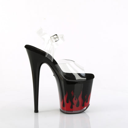 FLAMINGO-808NLFL 8" Heel, 4" PF LED Illuminated Ankle Strap Sandal