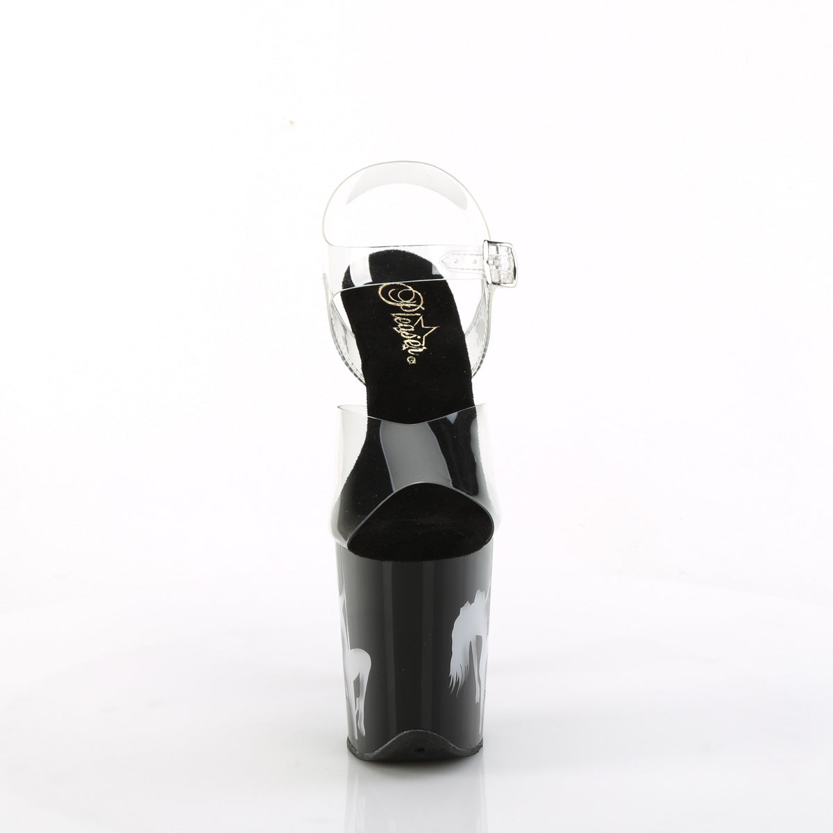 FLAMINGO-808NLSG 8" Heel, 4" PF LED Illuminated Ankle Strap Sandal