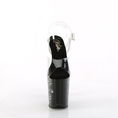 FLAMINGO-808NLSK *8" Heel, 4" PF LED Illuminated Ankle Strap Sandal