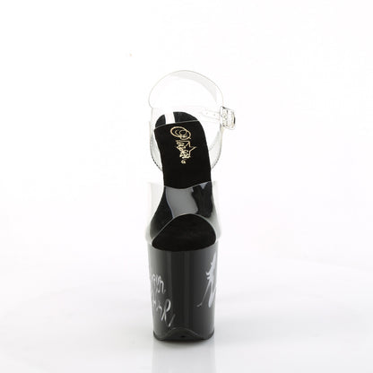 FLAMINGO-808NLTG *8" Heel, 4" PF LED Illuminated Ankle Strap Sandal