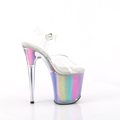 FLAMINGO-808RG-01 *8" Heel, 4" PF Ankle Strap Sandal