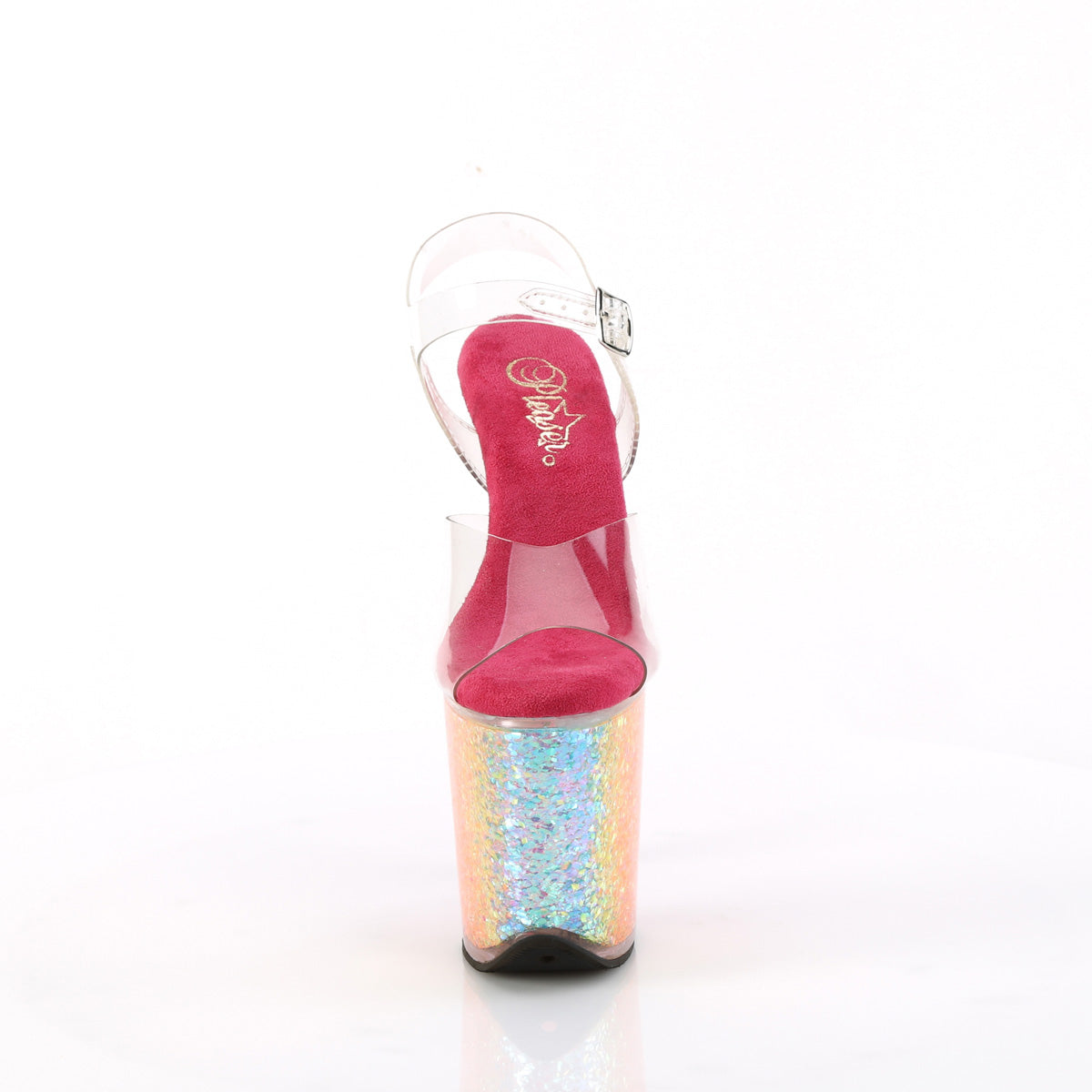 FLAMINGO-808RG-02 8" Heel, 4" PF Ankle Strap Sandal