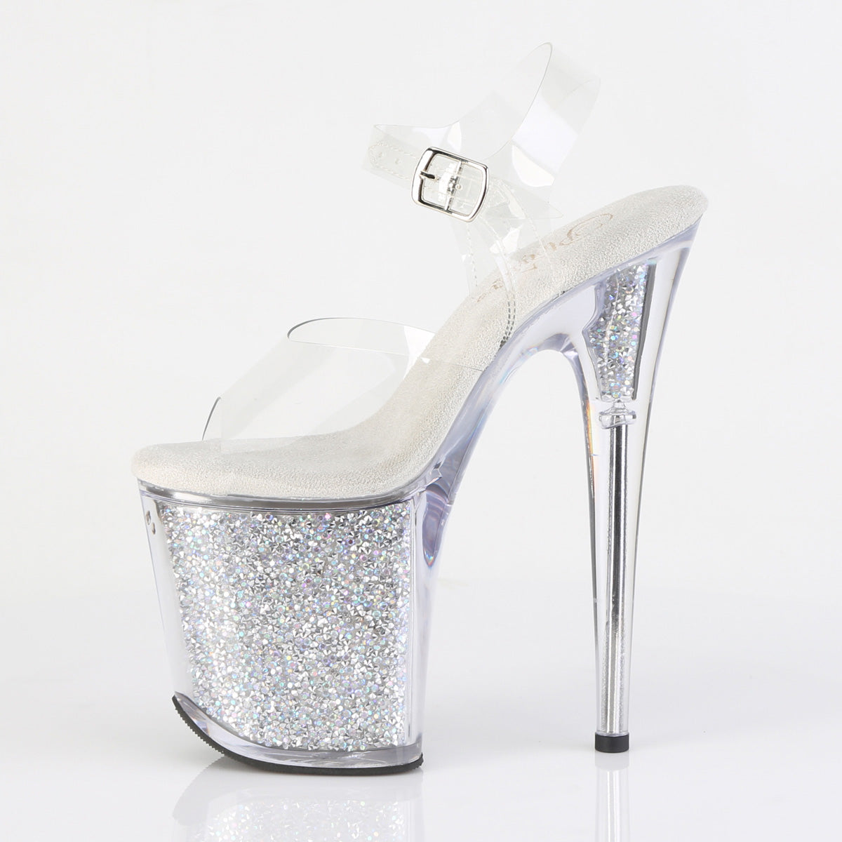 FLAMINGO-808RSI 8" Heel, 4" PF Ankle Strap Sandal w/RS Inserts