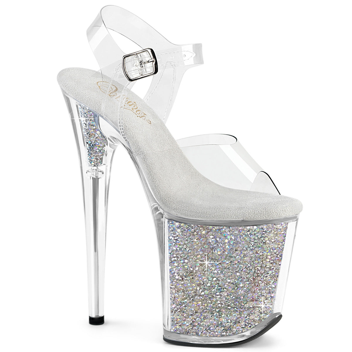 FLAMINGO-808RSI 8" Heel, 4" PF Ankle Strap Sandal w/RS Inserts