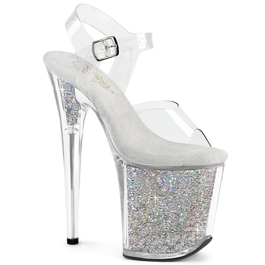 FLAMINGO-808RSI 8" Heel, 4" PF Ankle Strap Sandal w/RS Inserts