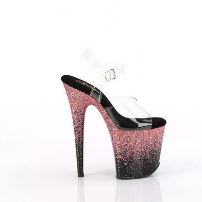 FLAMINGO-808SS 8" Heel, 4" PF Ankle Strap Sandal