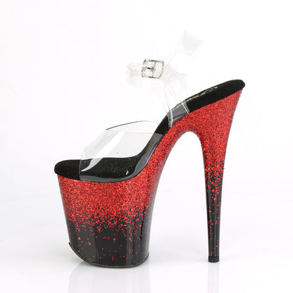 FLAMINGO-808SS 8" Heel, 4" PF Ankle Strap Sandal