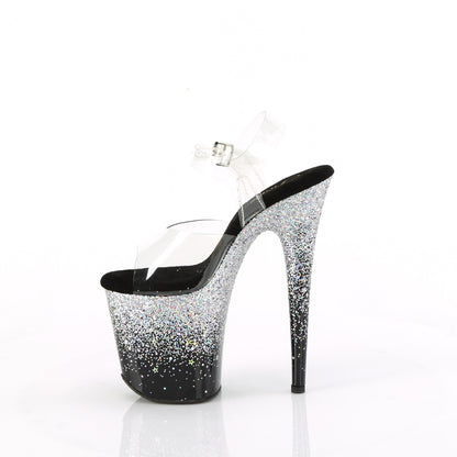 FLAMINGO-808SS 8" Heel, 4" PF Ankle Strap Sandal