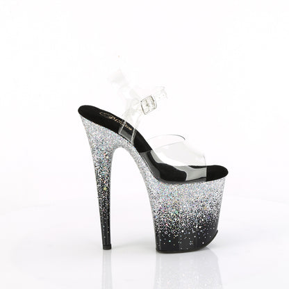 FLAMINGO-808SS 8" Heel, 4" PF Ankle Strap Sandal