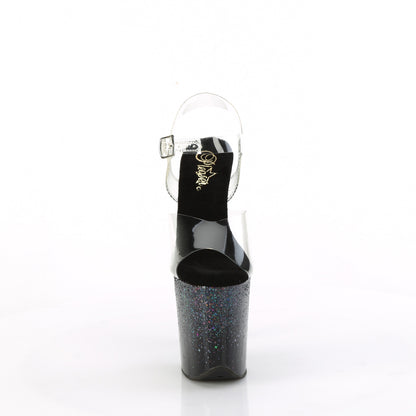 FLAMINGO-808SS 8" Heel, 4" PF Ankle Strap Sandal