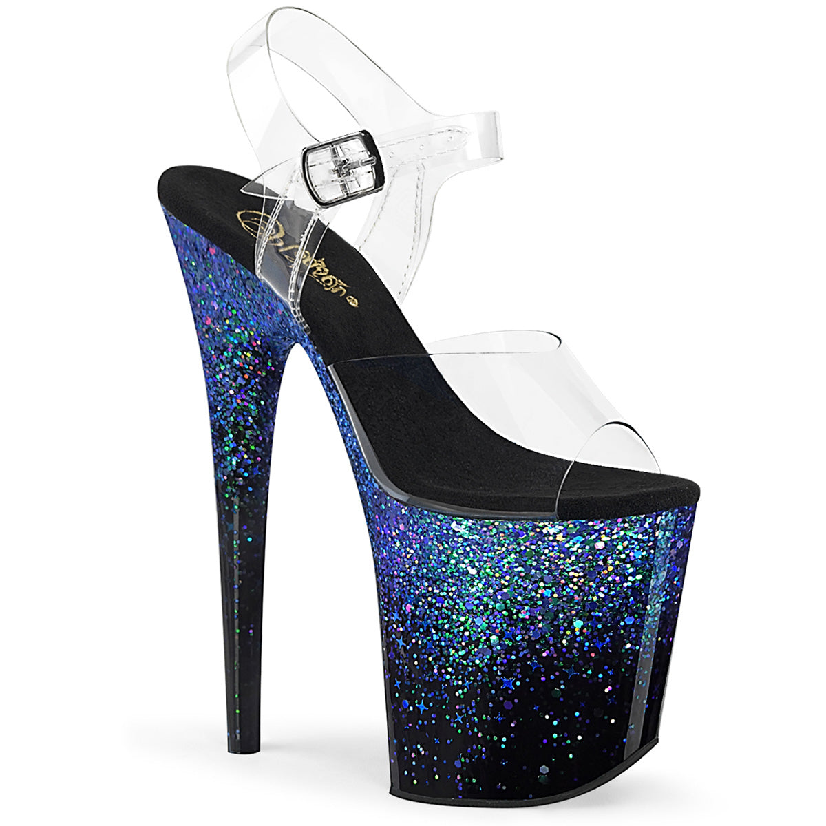 FLAMINGO-808SS 8" Heel, 4" PF Ankle Strap Sandal