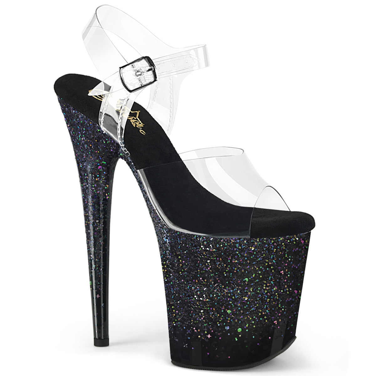 FLAMINGO-808SS 8" Heel, 4" PF Ankle Strap Sandal