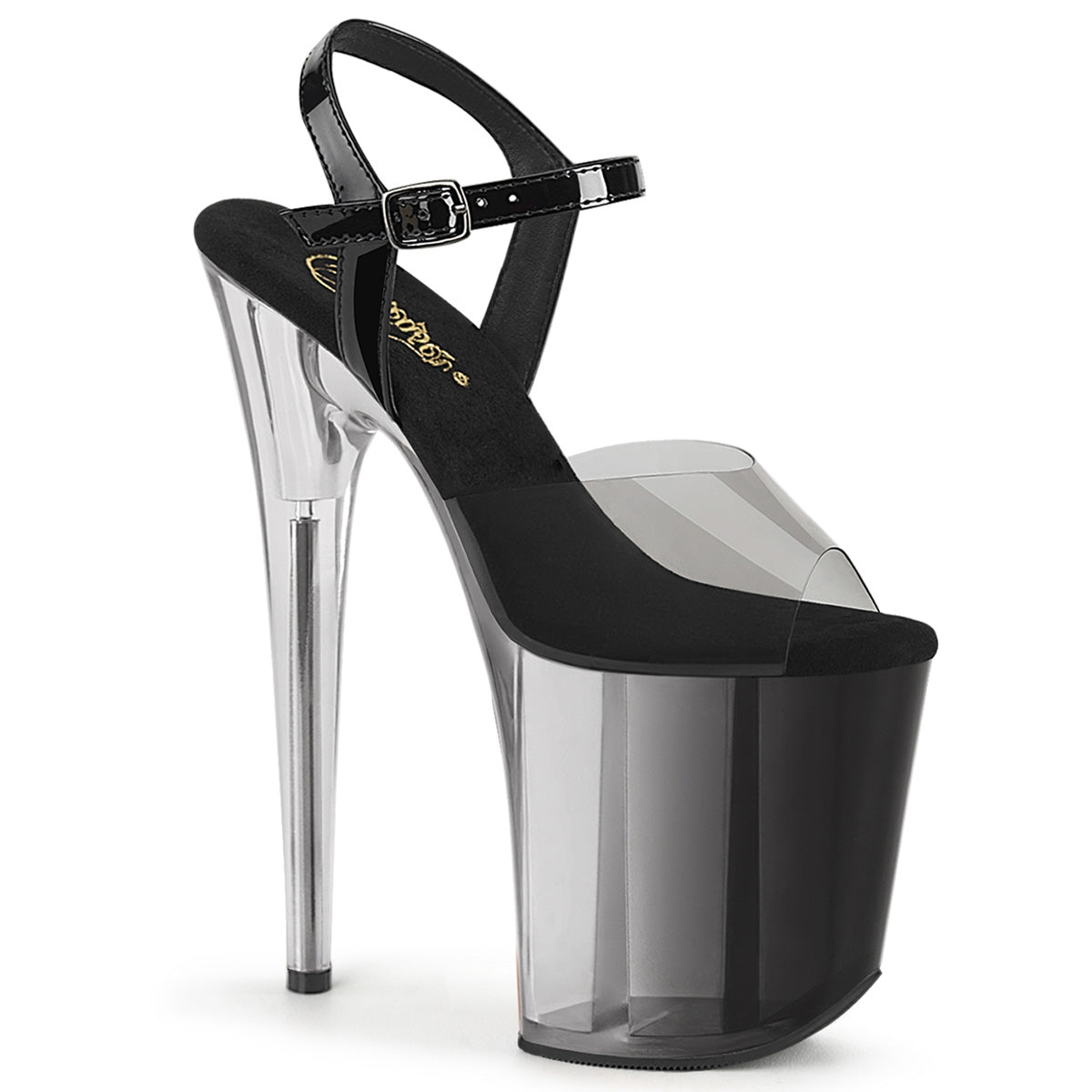 FLAMINGO-808T-1 8" Heel,  4" PF Ombre Ankle Strap Sandal
