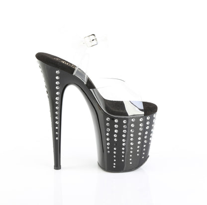 FLAMINGO-808TDRS 8" Heel, 4" PF Ankle Strap Sandal w/ RS