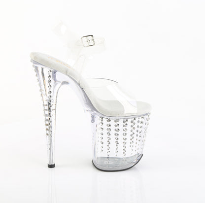 FLAMINGO-808TDRS 8" Heel, 4" PF Ankle Strap Sandal w/ RS
