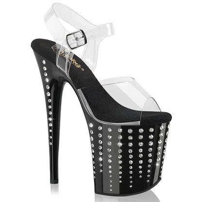 FLAMINGO-808TDRS 8" Heel, 4" PF Ankle Strap Sandal w/ RS