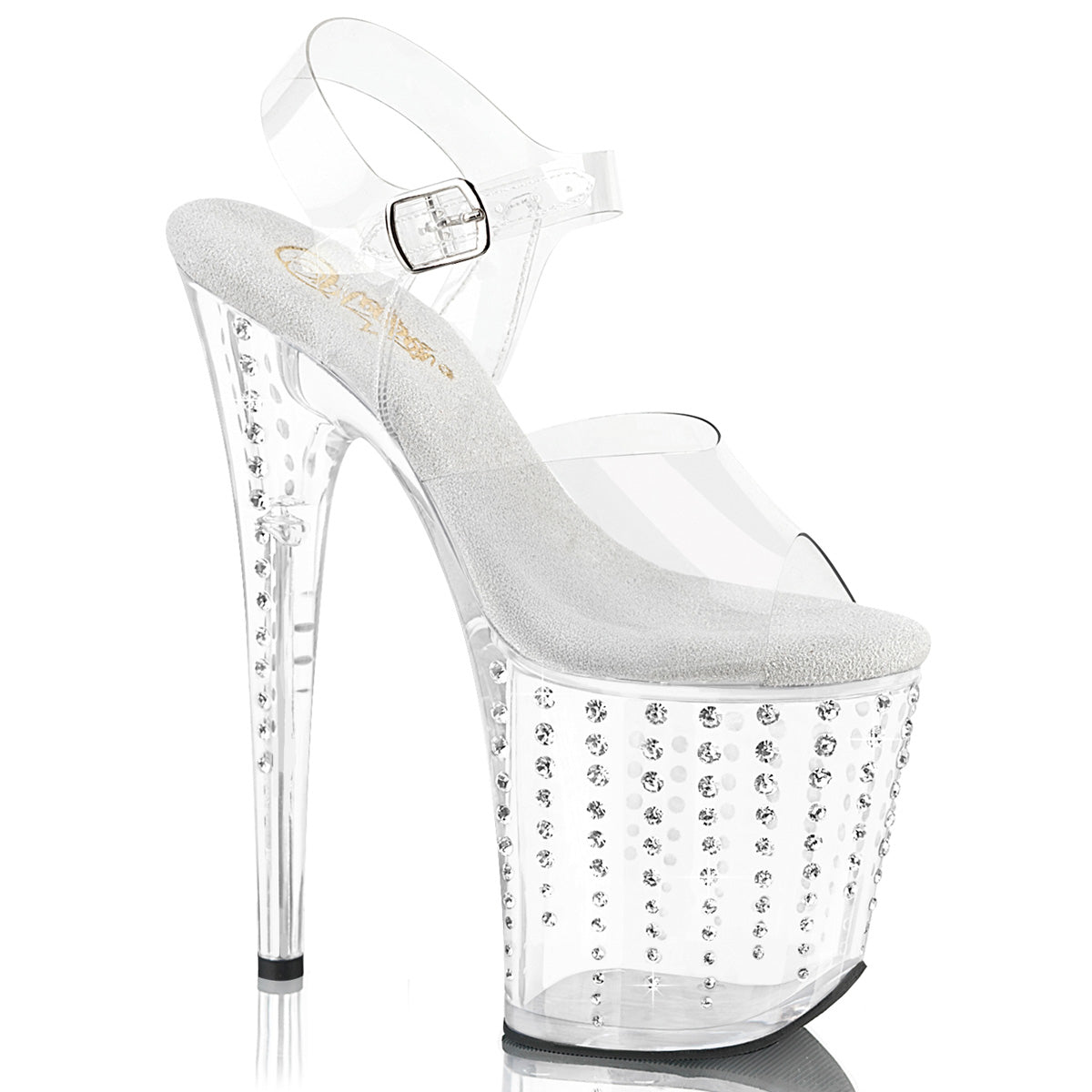 FLAMINGO-808TDRS 8" Heel, 4" PF Ankle Strap Sandal w/ RS