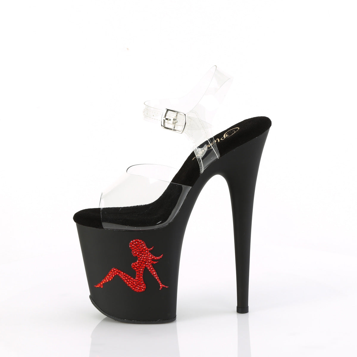 FLAMINGO-808TGRS *8" Heel, 4" PF Ankle Strap Sandal w/RS Trucker Girl