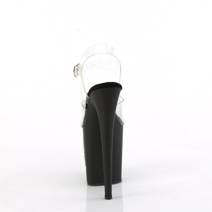 FLAMINGO-808TGRS 8" Heel, 4" PF Ankle Strap Sandal w/RS Trucker Girl