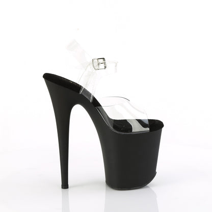 FLAMINGO-808TGRS 8" Heel, 4" PF Ankle Strap Sandal w/RS Trucker Girl