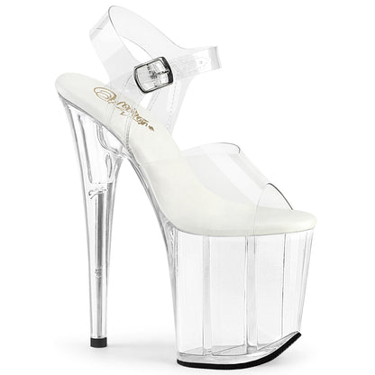 FLAMINGO-808VL 8" Heel, 4" PF All Vegan Ankle Strap Sandal