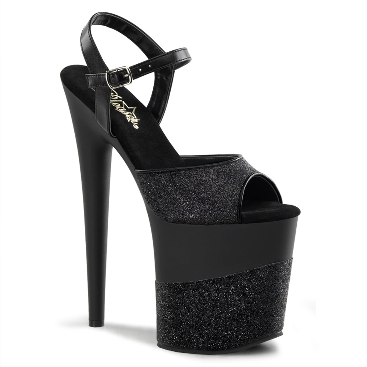 FLAMINGO-809-2G 8" Heel, 4" PF Ankle Strap Sandal