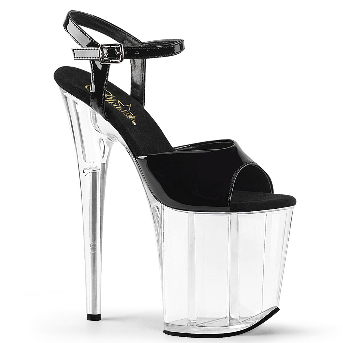 FLAMINGO-809 8" Heel, 4" PF Ankle Strap Sandal