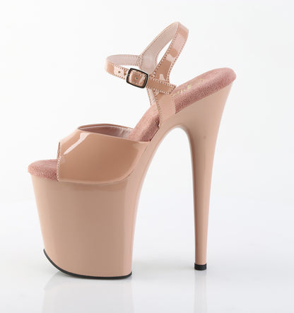 FLAMINGO-809 *8" Heel, 4" PF Ankle Strap Sandal