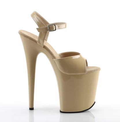 FLAMINGO-809 8" Heel, 4" PF Ankle Strap Sandal
