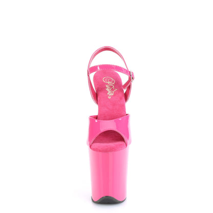 FLAMINGO-809 8" Heel, 4" PF Ankle Strap Sandal