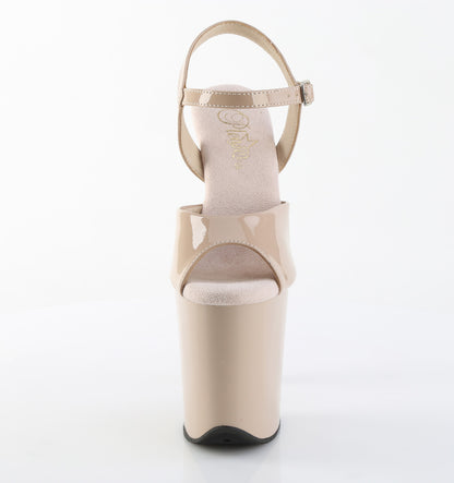 FLAMINGO-809 8" Heel, 4" PF Ankle Strap Sandal