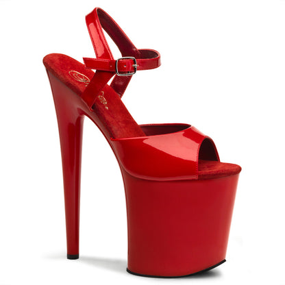 FLAMINGO-809 8" Heel, 4" PF Ankle Strap Sandal