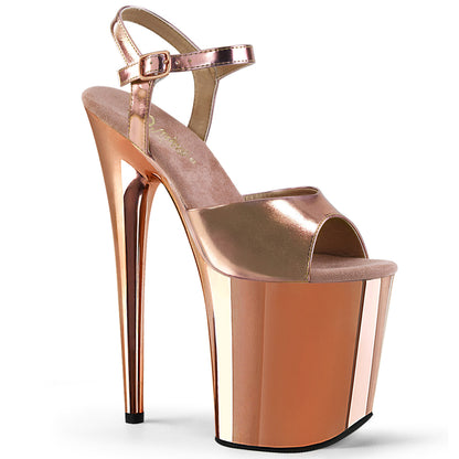 FLAMINGO-809 8" Heel, 4" PF Ankle Strap Sandal