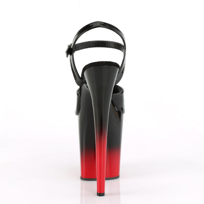 FLAMINGO-809BR-H 8" Heel, 4" PF Two Tone Ankle Strap Sandal