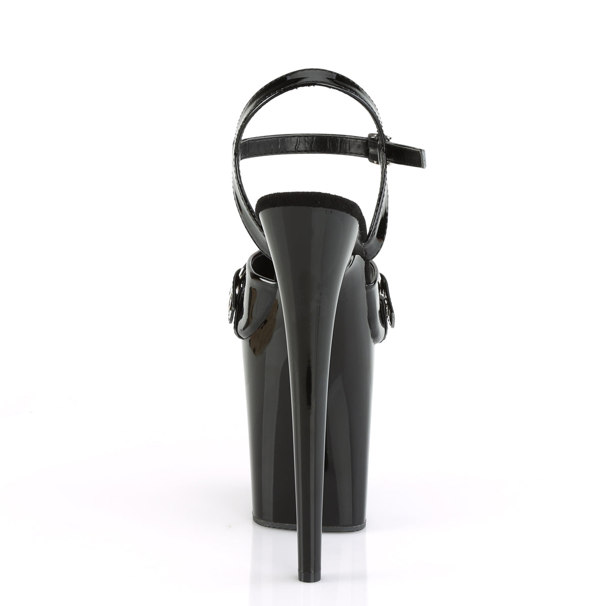 FLAMINGO-809GB 8" Heel, 4" PF Ankle Strap Sandal w/ Gag Ball