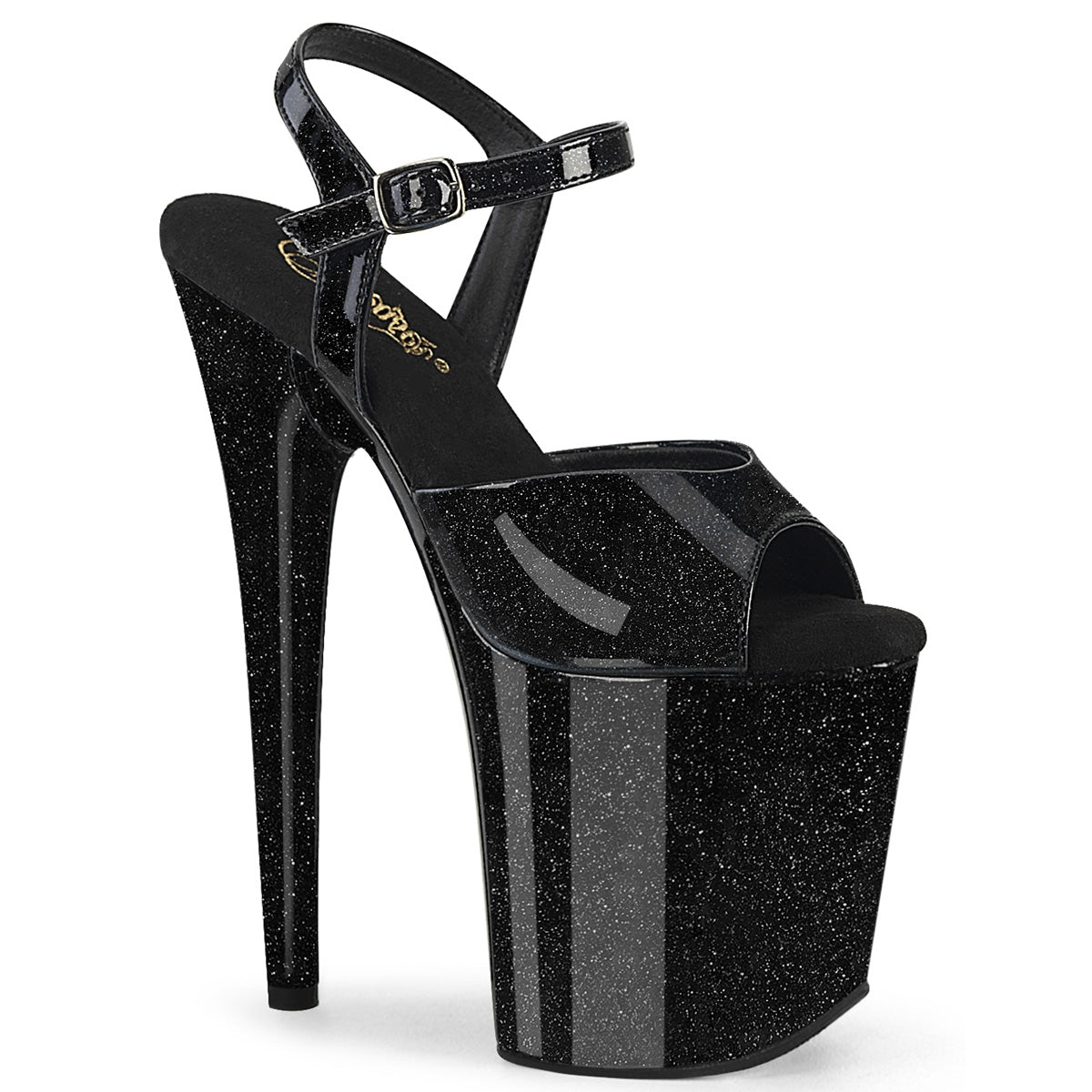 FLAMINGO-809GP 8" Heel, 4" PF Ankle Strap Sandal
