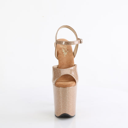 FLAMINGO-809GP 8" Heel, 4" PF Ankle Strap Sandal
