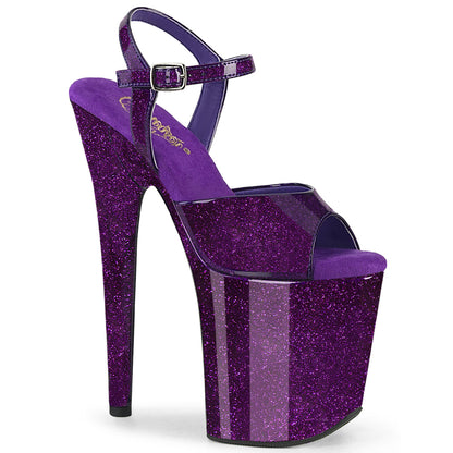FLAMINGO-809GP 8" Heel, 4" PF Ankle Strap Sandal