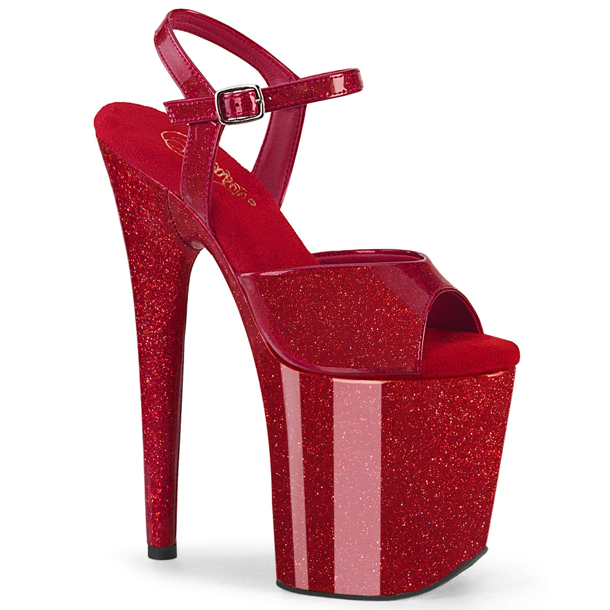 FLAMINGO-809GP 8" Heel, 4" PF Ankle Strap Sandal