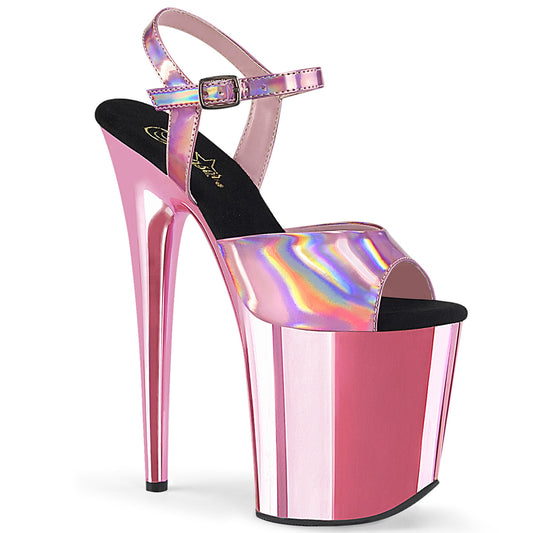 FLAMINGO-809HG 8" Heel, 4" PF Ankle Strap Sandal