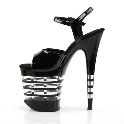 FLAMINGO-809LN 8" Heel, 4" Lined PF Ankle Strap Sandal