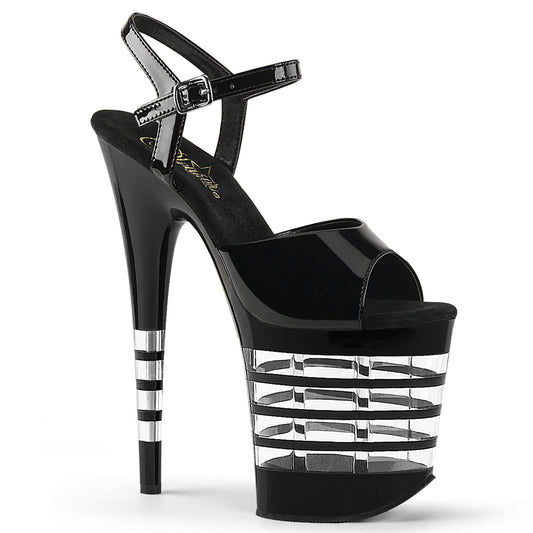 FLAMINGO-809LN 8" Heel, 4" Lined PF Ankle Strap Sandal
