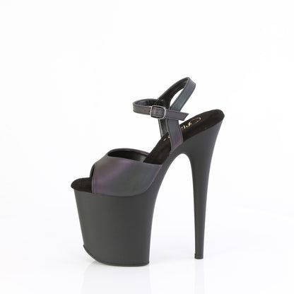 FLAMINGO-809REFL *8" Heel, 4" PF UV Upper Ankle Strap Sandal