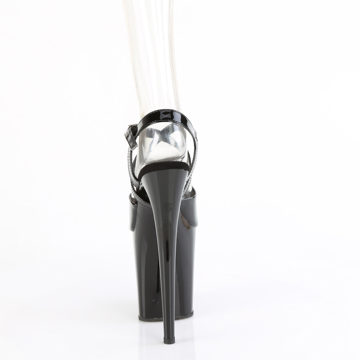 FLAMINGO-824 8" Heel, 4" PF Criss Cross Ankle Strap Sandal