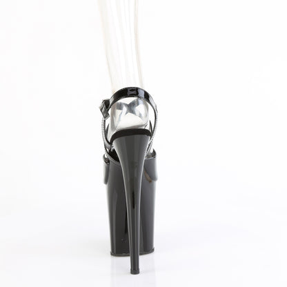 FLAMINGO-824 8" Heel, 4" PF Criss Cross Ankle Strap Sandal
