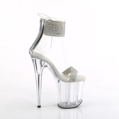 FLAMINGO-827RS *8" Heel, 4" PF Ankle Cuff Sandal w/RS, Back Zip