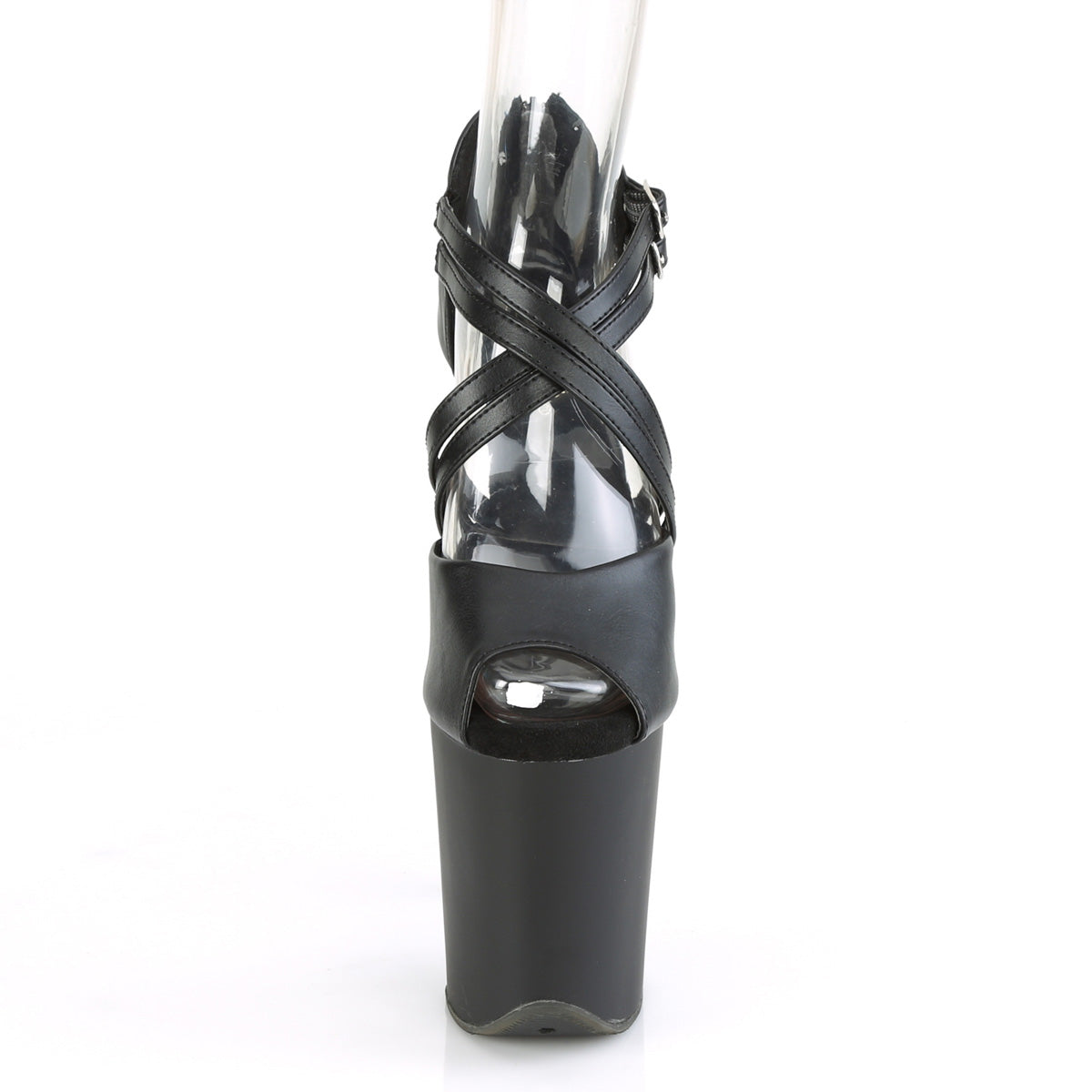 FLAMINGO-865 *8" Heel, 4" PF Peep Toe Close Back Sandal