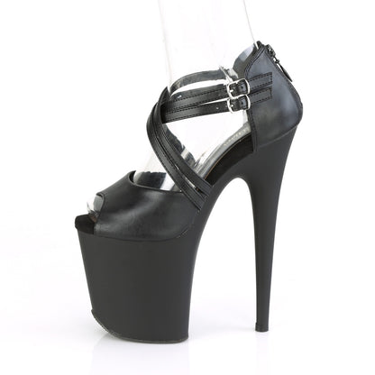 FLAMINGO-865 *8" Heel, 4" PF Peep Toe Close Back Sandal