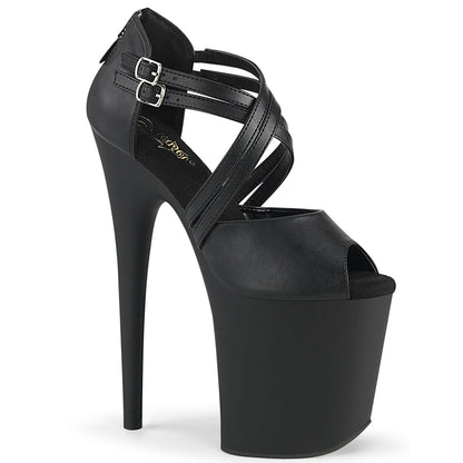 FLAMINGO-865 *8" Heel, 4" PF Peep Toe Close Back Sandal